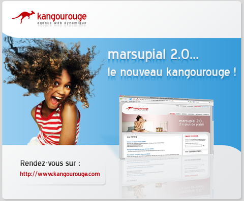 Maquette du mailing Kangourouge 2.0