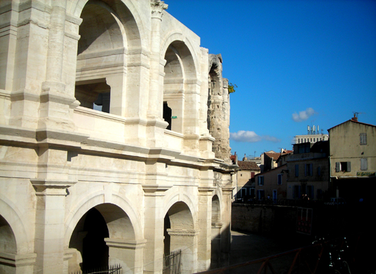 Vue sur les Arènes d'Arles