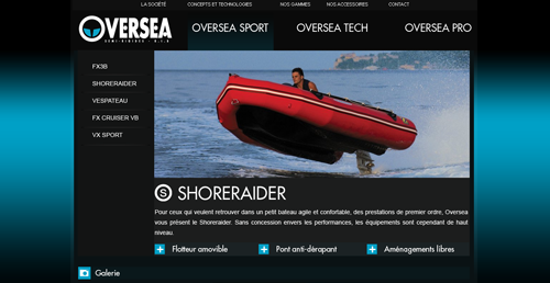 Maquette du site Oversea